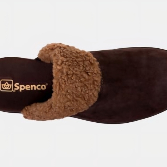 BNWT Revilalign Northridge Brown Suede Slippers Women’s 9.5 Faux Fur Cozy Clogs - Picture 3 of 16